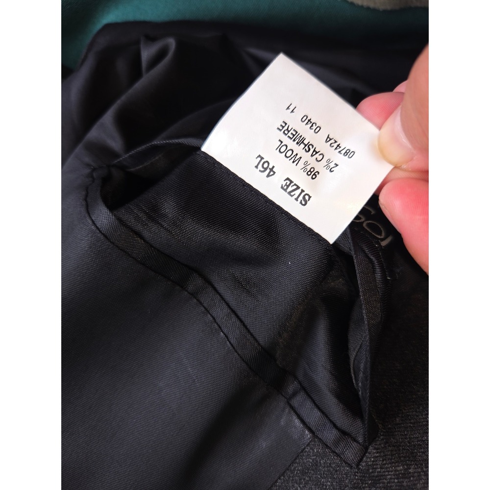 Jos. A. Bank Mens 46L Charcoal Gray Wool Cashmere 2-Button Blazer Sport Coat - Picture 9 of 10